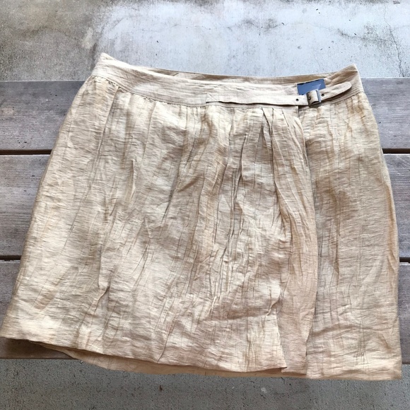 Lane Bryant Dresses & Skirts - Lane Bryant Gold Crinkle Wrap Skirt NEW NWT 26